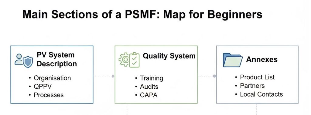 Follow this simple map to understand the main sections inside any PSMF