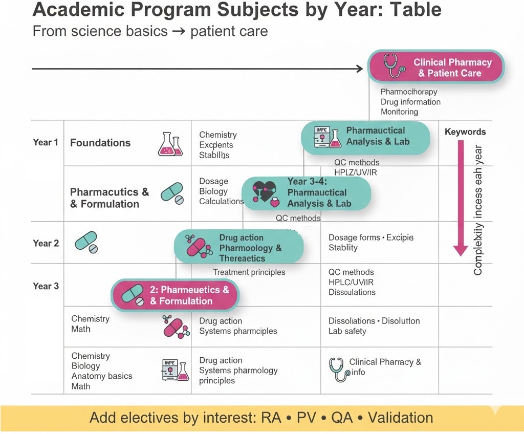 Follow the year ladder, build skills stepwise.