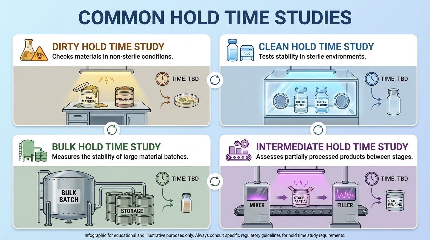 4 Types of Hold Time Studies in Pharma