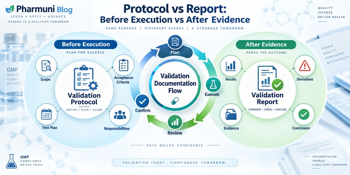 Validation Protocol vs Validation Report: GMP Validation Documentation Before Execution and After Evidence Review