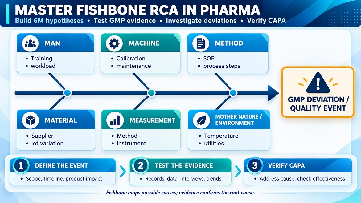 Fishbone Model Graph Fishbone Diagram Root Cause Analysis: GMP Guide for 2026