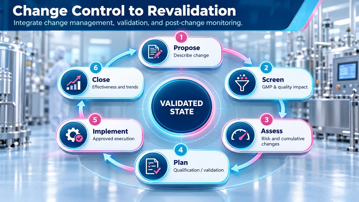 Pharma change control lifecycle
